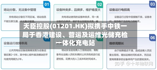天臣控股(01201.HK)拟携手中铁一局于香港建设、营运及运维光储充检一体化充电站-第3张图片