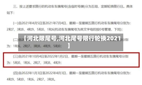 【河北限尾号,河北尾号限行轮换2021】