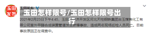 玉田怎样限号/玉田怎样限号出行-第2张图片