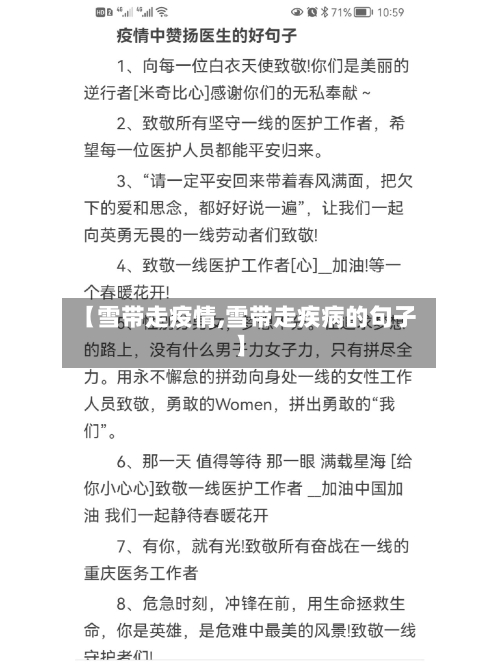 【雪带走疫情,雪带走疾病的句子】-第2张图片
